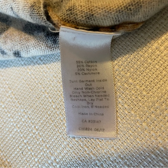 Talbots Large Animal Print Lightweight Button Front Cardigan Sweater - Picture 11 of 11